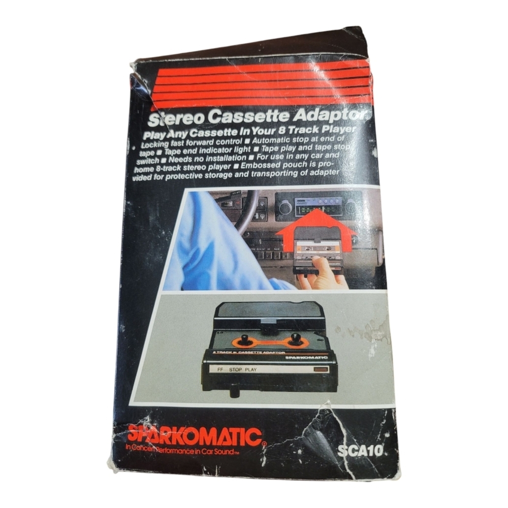 Vintage Sparkomatic Black Stereo Cassette Adaptor